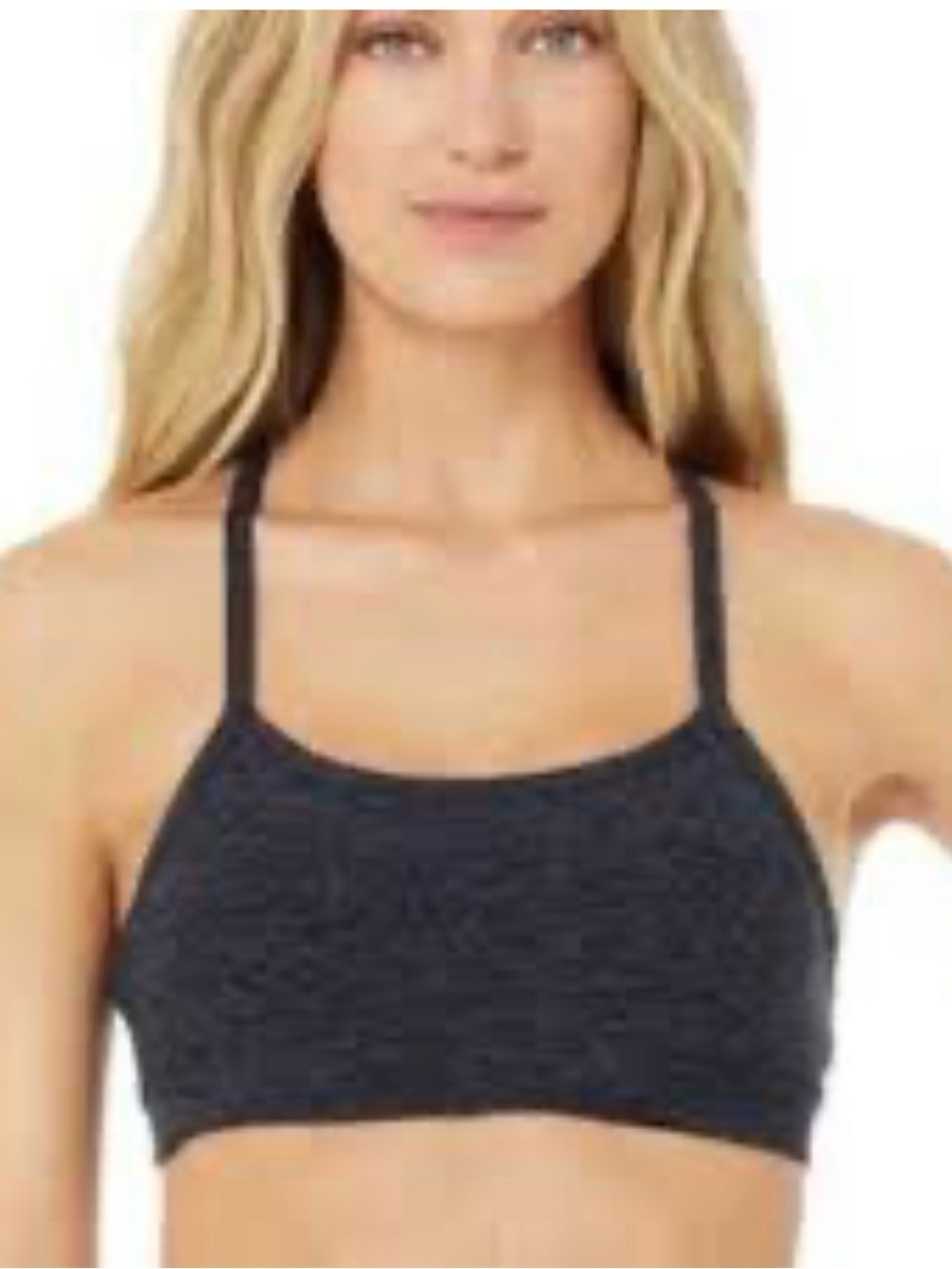 Charcoal Gray ALO yoga Alosoft Gratitude Bra